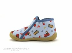 Remise 🛒 Bébé Bellamy NINO Pompier Ciel - Chausson Montant BEBE 🛒 -Boutique Bellamy unnamed file 3524