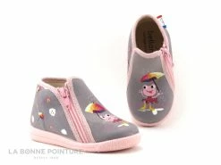 Promo 🔥 Bébé Bellamy MARTINE TWINS Grenouille Grise - Chausson Premiers Pas ⌛