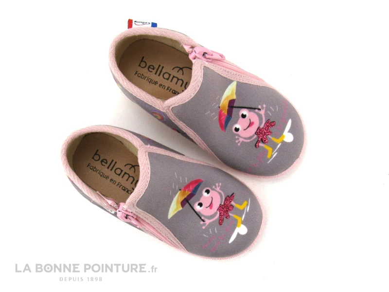 Promo đ„ BĂ©bĂ© Bellamy MARTINE TWINS Grenouille Grise - Chausson Premiers Pas â 2 Promo đ„ BĂ©bĂ© Bellamy MARTINE TWINS Grenouille Grise - Chausson Premiers Pas â â Image 2