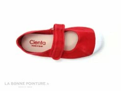 Budget 👍 Enfant Cienta 76777 67 Ballerine Toile Rouge - Bride Velcro ✨ -Boutique Bellamy unnamed file 3612