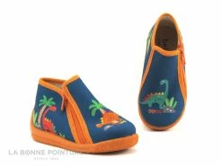 Meilleure vente 😍 Bébé Bellamy JIPEG Dino Bleu - Pantoufle Montante Premiers Pas 😉 -Boutique Bellamy unnamed file 3660