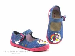 Bon marché 🎉 Bébé Michu 👟 Shoes 2571 Jean - Pantoufle Ballerine BEBE Fille ⭐