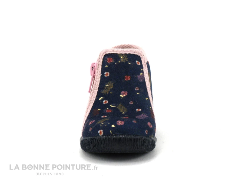 Tout neuf ❤️ Bébé Bellamy MIMI Fleurs Marine - Pantoufle Fille Avec Zip 🔔 2 Tout neuf ❤️ Bébé Bellamy MIMI Fleurs Marine - Pantoufle Fille Avec Zip 🔔 – Image 2