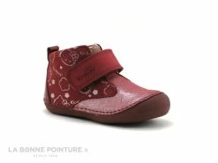 Acheter ❤️ Bébé Kickers SABIO Bordeaux Argent - 879022 - Chaussure BEBE Fille 👏