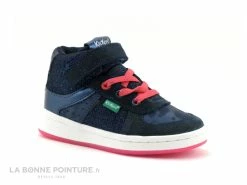 De gros ✔️ Bébé Kickers BILBON Marine Bleu Glitter 664562 - Basket Montante Fille ⌛
