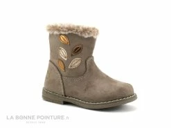 De gros 😍 Bébé 3 Pommes AURA Beige - Feuilles - Haut Fourrure - Bottine Fille 😍