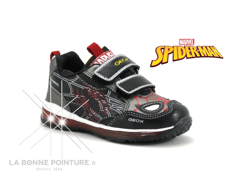 Nouveau đ BĂ©bĂ© Geox Spider Man TODO GARCON - Black Leather - Basket Noire â 1 Nouveau đ BĂ©bĂ© Geox Spider Man TODO GARCON - Black Leather - Basket Noire â