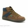 Vente flash 🛒 Enfant Kickers LOWELL Camel Bleu - 739354 - Chaussure Montante GARCON ✔️