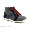 Vente flash 🌟 Bébé Kickers BAKARI Gris Marine Rouge - Chaussure Montante BEBE 😀