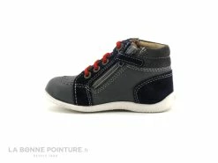 Vente flash 🌟 Bébé Kickers BAKARI Gris Marine Rouge - Chaussure Montante BEBE 😀 -Boutique Bellamy unnamed file 604