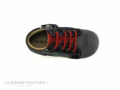 Vente flash 🌟 Bébé Kickers BAKARI Gris Marine Rouge - Chaussure Montante BEBE 😀 -Boutique Bellamy unnamed file 607