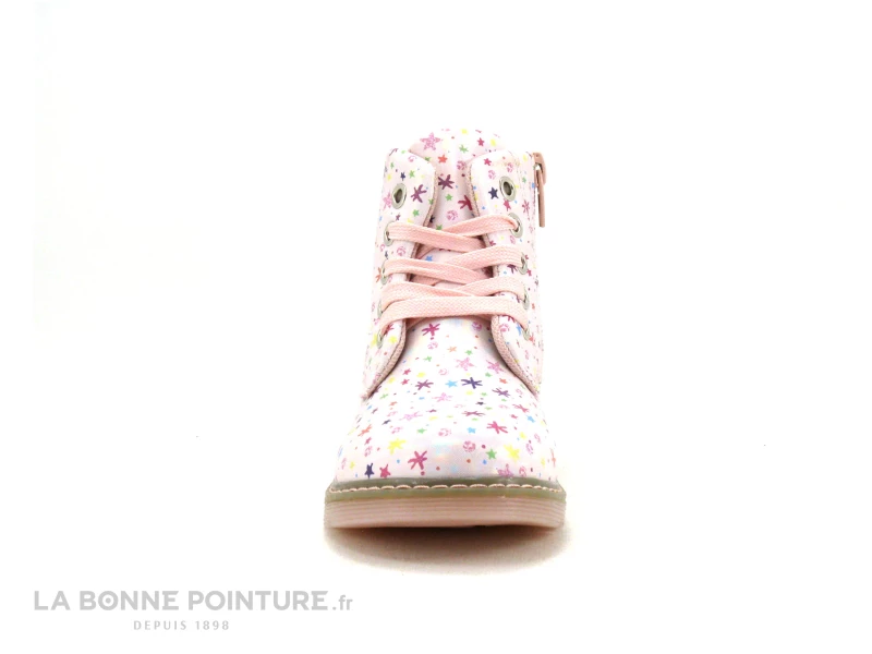 Sortie 😀 Enfant Happy Bee B595180 Pink - 🥾 Boots Fille Rose Avec Etoiles Multicolores 🧨 2 Sortie 😀 Enfant Happy Bee B595180 Pink - 🥾 Boots Fille Rose Avec Etoiles Multicolores 🧨 – Image 2