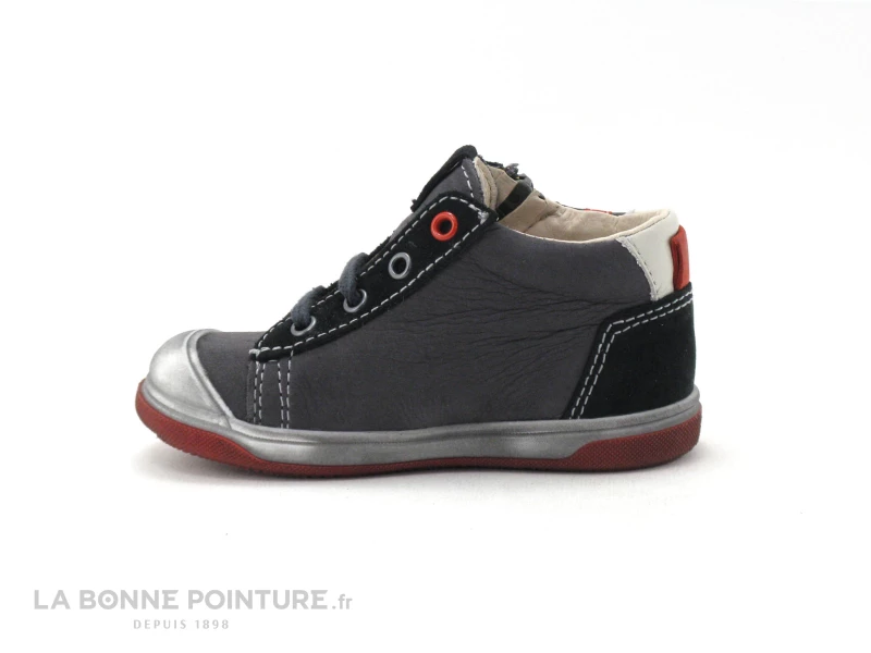 Le moins cher 🌟 Bébé Bopy REMIGIO Gris Noir Rouge - Chaussure Montante BEBE 😍 3 Le moins cher 🌟 Bébé Bopy REMIGIO Gris Noir Rouge - Chaussure Montante BEBE 😍 – Image 3