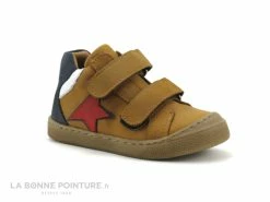 Meilleure vente ✔️ Bébé Bellamy GANKO Camel - Etoile - 🥾 Boots GARCON - 2 Brides Scratch 👍